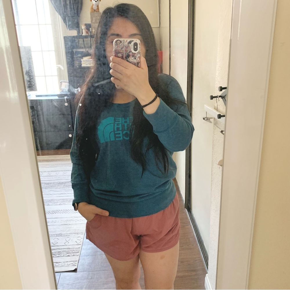 The North Face Teal 3/4 Sleeves Crewneck Classic Fit Tee Shirt Medium